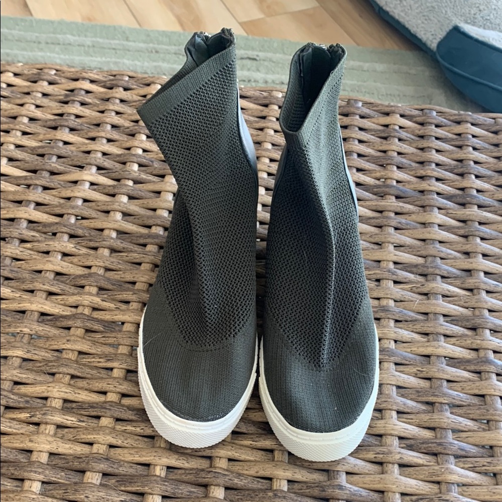 Olive Green High-Top Sneakers Booties BRAND NEW